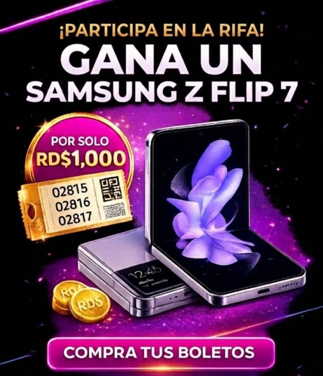 Boleto Rifa Samsung Z Flip 7